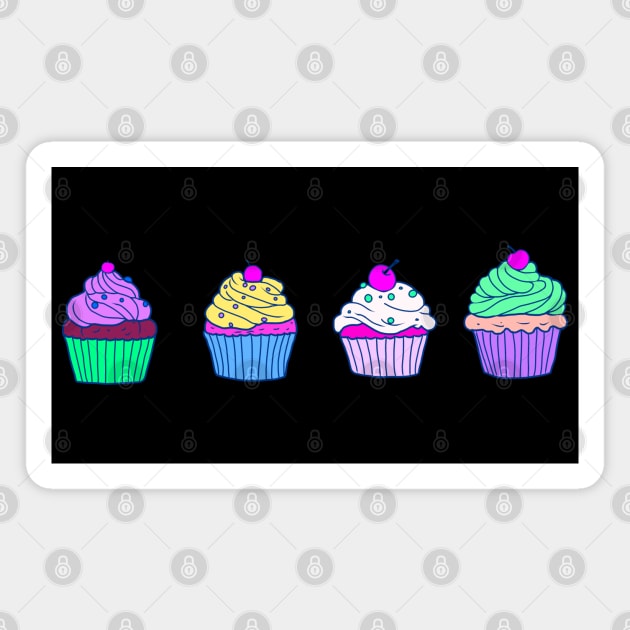 Trippy Cupcakes Magnet by ROLLIE MC SCROLLIE